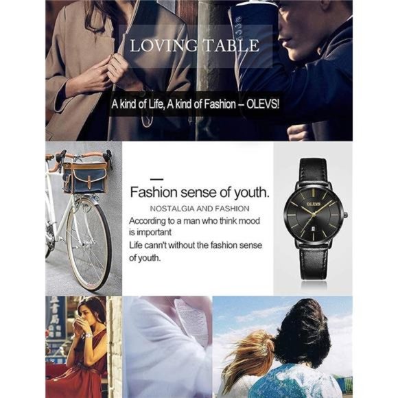 Women's Watches for Ladies Female Wrist Watch Leather Band Waterproof Thin - Picture 6 of 6